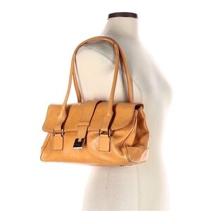 Lambertson Truex Tan brown Leather shoulder bag purse large